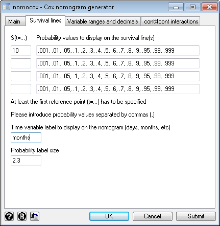 db nomocox survival lines refpoint months