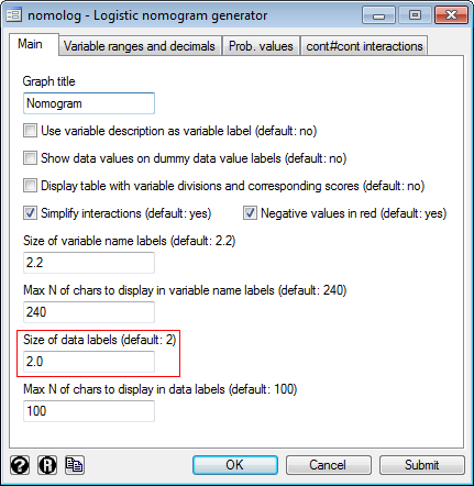 db nomolog ex data label size